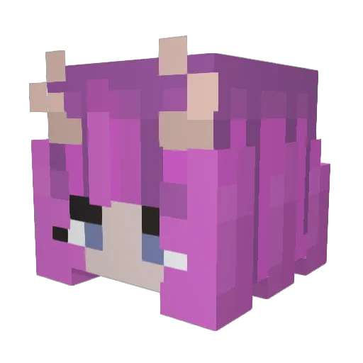 Yomygoat Minecraft avatar head, 3D render