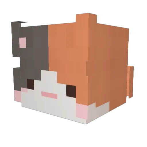Yon042 Minecraft avatar head, 3D render