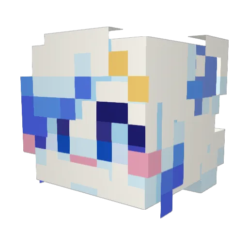 YonCrae Minecraft avatar head, 3D render