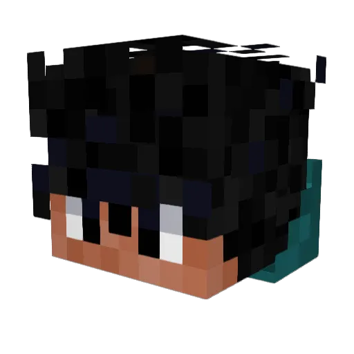 Yonaa30 Minecraft avatar head, 3D render