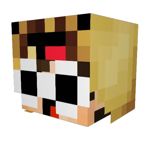 Yonagunni Minecraft avatar head, 3D render