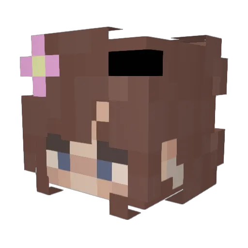 Yonaka86 Minecraft avatar head, 3D render