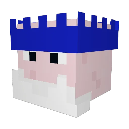 YonaldDump Minecraft avatar head, 3D render