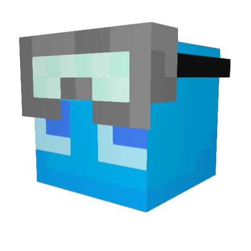 Yonamber Minecraft avatar head, 3D render