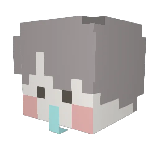 Yong4949 Minecraft avatar head, 3D render