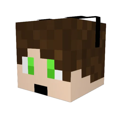 YongAlan Minecraft avatar head, 3D render