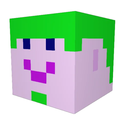 YongBong3 Minecraft avatar head, 3D render