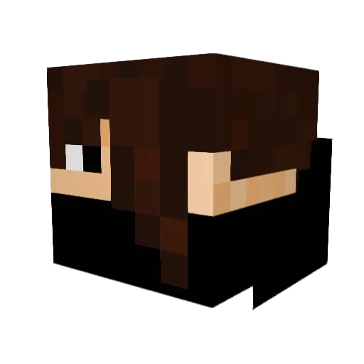 YongariCrafter Minecraft avatar head, 3D render