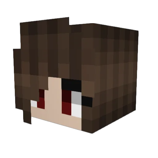 Yongning Minecraft avatar head, 3D render