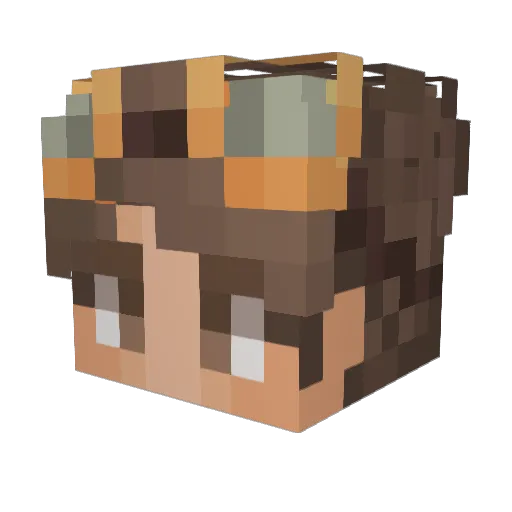 Yoni12s Minecraft avatar head, 3D render