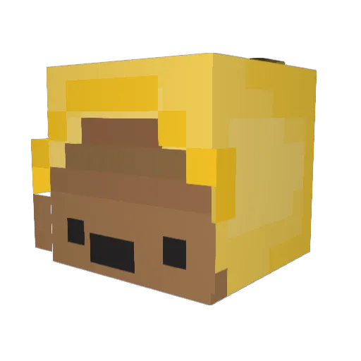 YoniLA Minecraft avatar head, 3D render