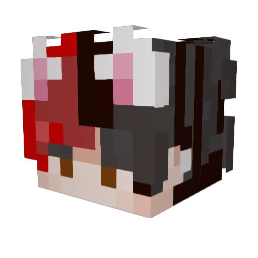 YoniUwU Minecraft avatar head, 3D render