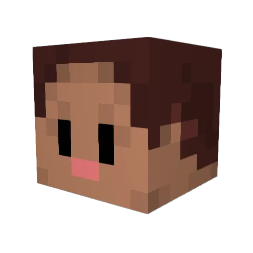 Yonnasz Minecraft avatar head, 3D render