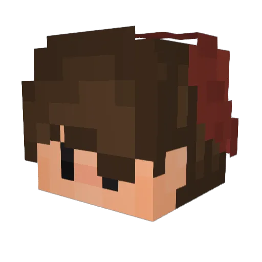 Yonooh Minecraft avatar head, 3D render