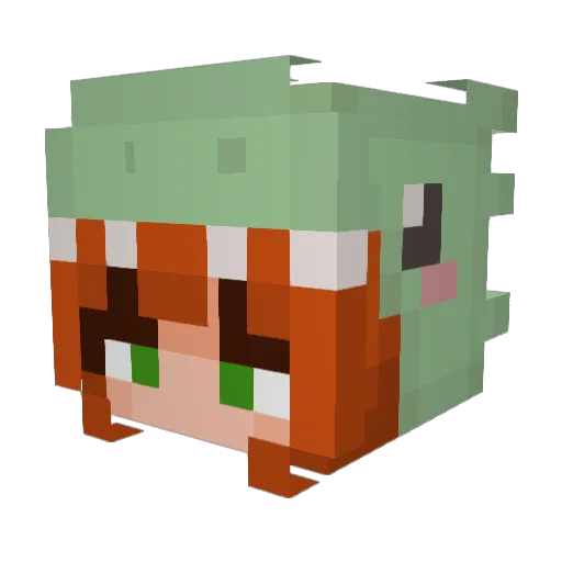 Yonyon030 Minecraft avatar head, 3D render
