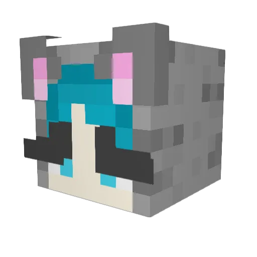 Yonzii_ Minecraft avatar head, 3D render