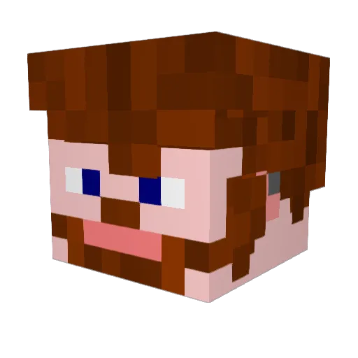 Yonzoo1105 Minecraft avatar head, 3D render