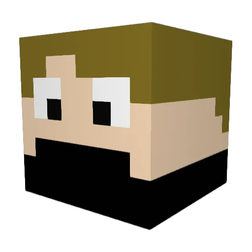 YooSchweig Minecraft avatar head, 3D render