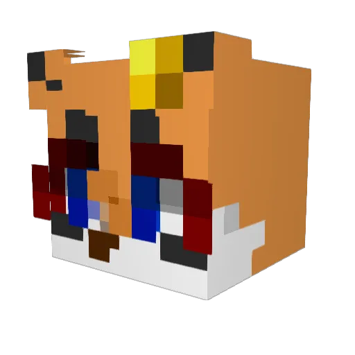 Yoo_qiqi Minecraft avatar head, 3D render