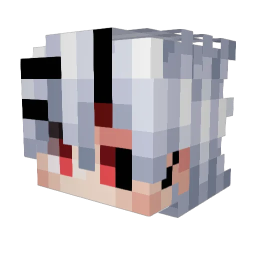 Yooki3 Minecraft avatar head, 3D render