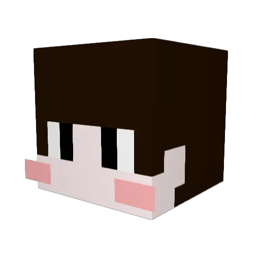 Yoon_Hyuk Minecraft avatar head, 3D render