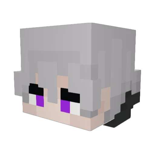 Yoon_on Minecraft avatar head, 3D render