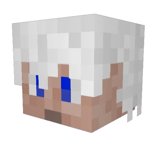 Yoonaism Minecraft avatar head, 3D render