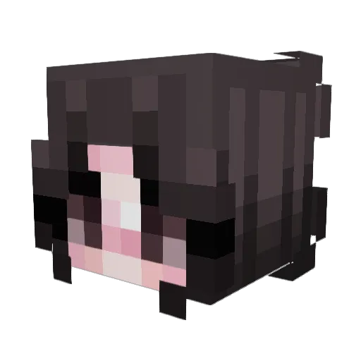 YoonieTeas Minecraft avatar head, 3D render