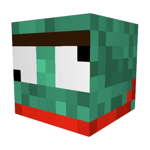 Yoonity Minecraft avatar head, 3D render