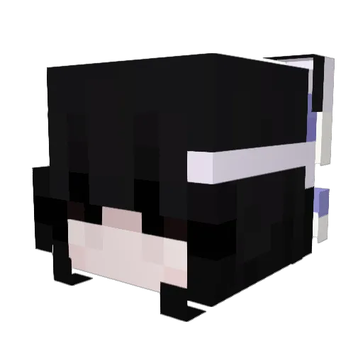 Yoonvu Minecraft avatar head, 3D render