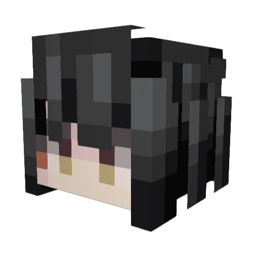 Yooooung Minecraft avatar head, 3D render