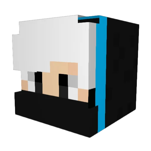 YoopisTv Minecraft avatar head, 3D render