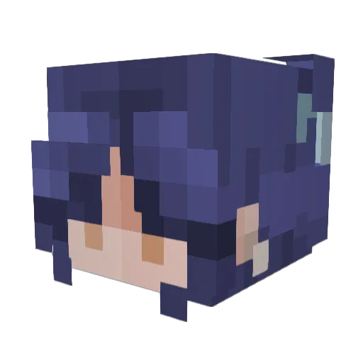 Yoosungx Minecraft avatar head, 3D render