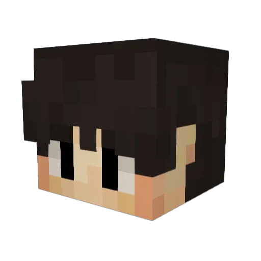 YopYop2 Minecraft avatar head, 3D render