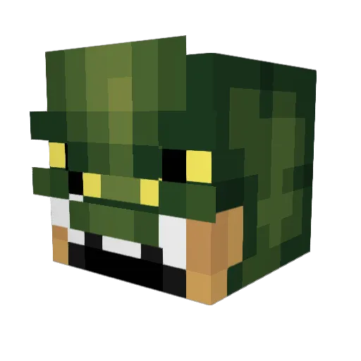 Yopaat Minecraft avatar head, 3D render