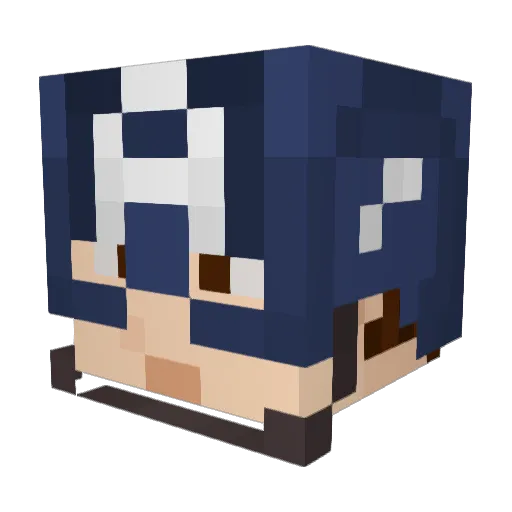 Yoppi00 Minecraft avatar head, 3D render