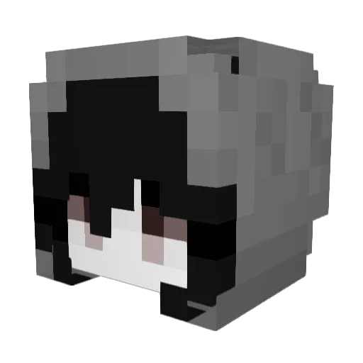 Yoramie Minecraft avatar head, 3D render