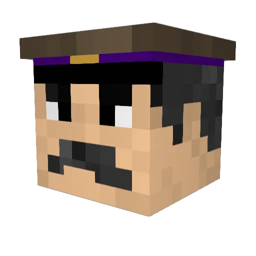 Yoran008 Minecraft avatar head, 3D render