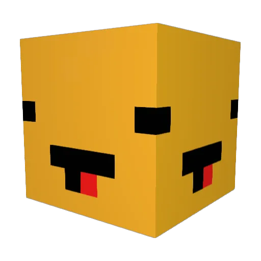 Yoranges Minecraft avatar head, 3D render