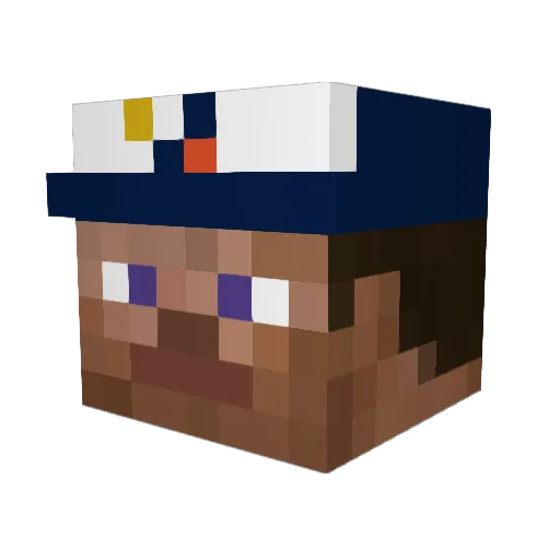 Yorbomb Minecraft avatar head, 3D render