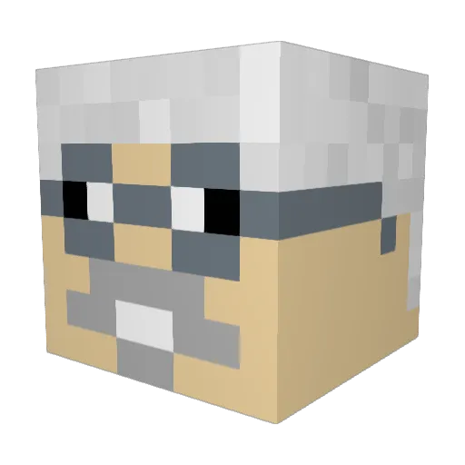 YordiV Minecraft avatar head, 3D render