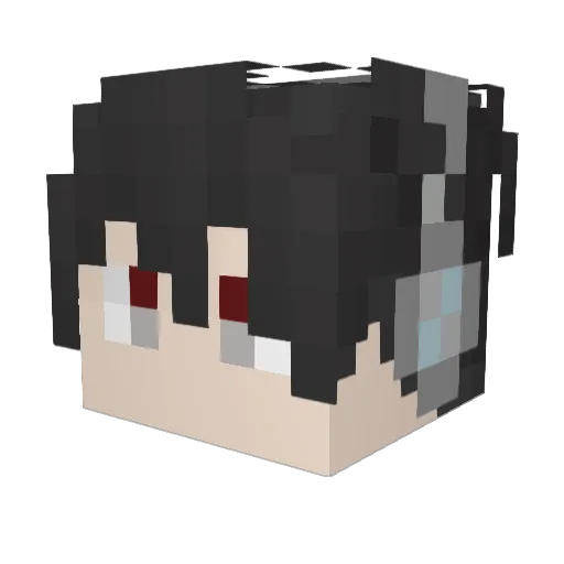 Yoreeee Minecraft avatar head, 3D render