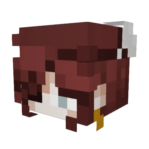 Yorhia Minecraft avatar head, 3D render
