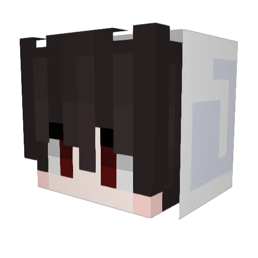 YoriKelevra Minecraft avatar head, 3D render