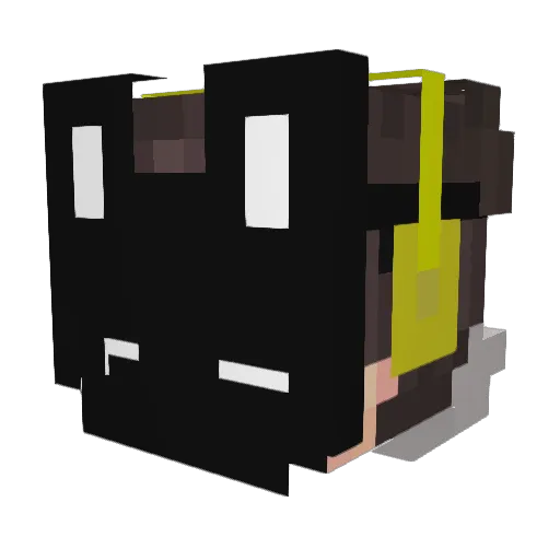 YorickLin Minecraft avatar head, 3D render