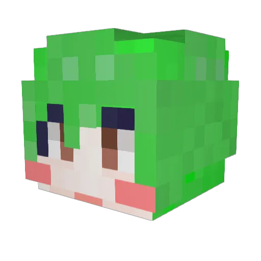 Yoriep Minecraft avatar head, 3D render