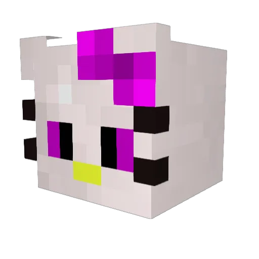 Yorikori Minecraft avatar head, 3D render