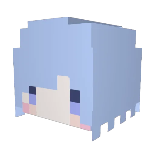 Yorixiro Minecraft avatar head, 3D render