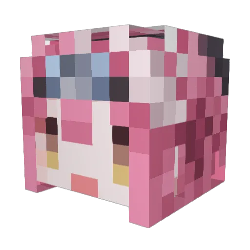 York0914 Minecraft avatar head, 3D render