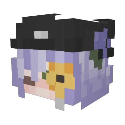 Yorli Minecraft avatar head, 3D render
